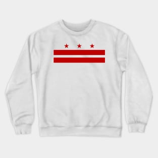 Washington DC City Flag Red White Crewneck Sweatshirt